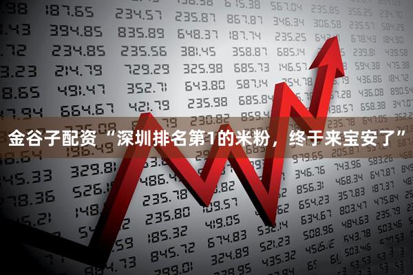金谷子配资 “深圳排名第1的米粉，终于来宝安了”
